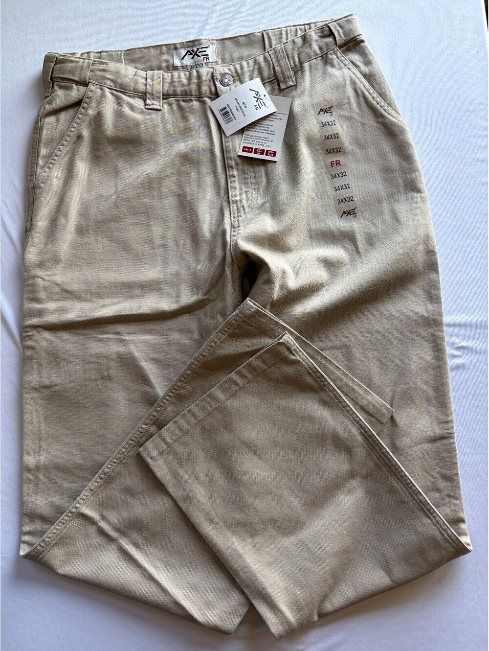 AXE FR khaki flame resistant work pants 34x32